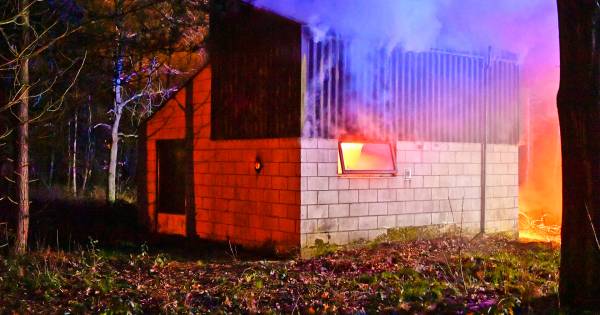 Chalet in brand door pan op vuur aan Kempervennendreef in Westerhoven - Eindhovens Dagblad