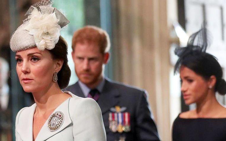 Kate Middleton, prins Harry en Meghan Markle