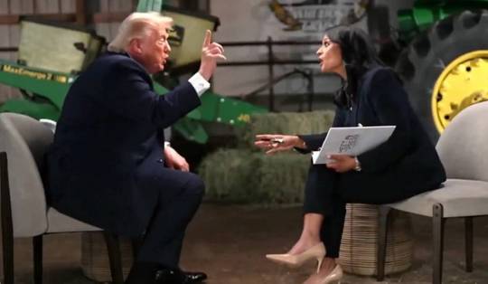 ▶ ‘Bedankt, schat. Veel plezier’: Trump gooit microfoon neer en stopt interview met NBC voortijdig