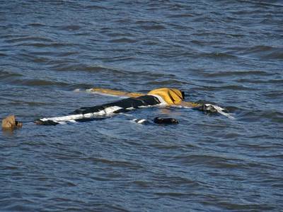 Drijvend lichaam in hoogwater bleek een vogelverschrikker