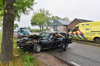 Automobiliste gewond na botsing tegen boom in Haghorst
