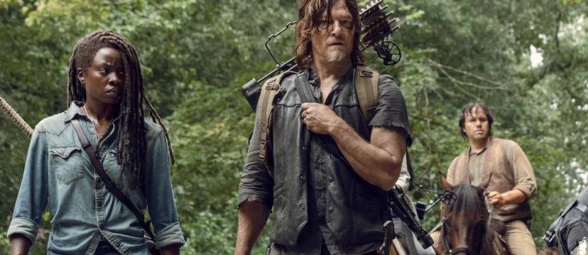 Norman Reedus en Danai Gurira als Daryl Dixon en Michonne, in The Walking Dead