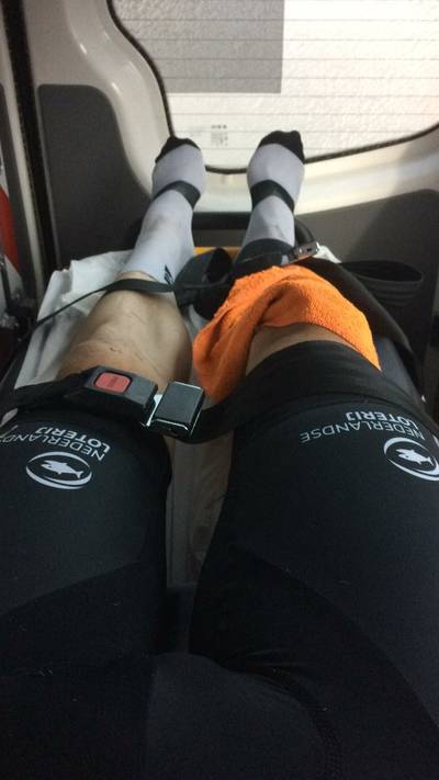 Ligthart twittert vanuit ambulance na spectaculaire crash