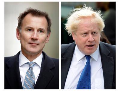 Brokkenpiloot Hunt neemt het op tegen Boris Johnson