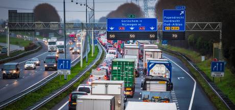 A15 dit weekend deels afgesloten vanwege werkzaamheden