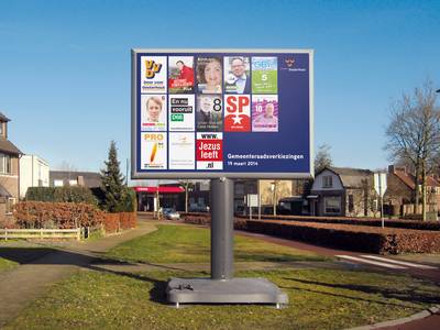 Geen houten verkiezingsborden meer in Veenendaal