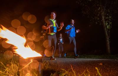Voor de laatste keer rennen in het donker tussen Wageningen en Rhenen