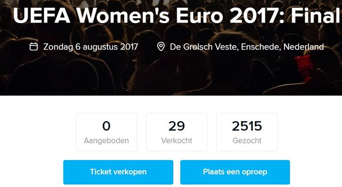 Kaarten Voor Finale In Enschede Voor Honderden Euro S Aangeboden Ek Vrouwenvoetbal Bndestem Nl