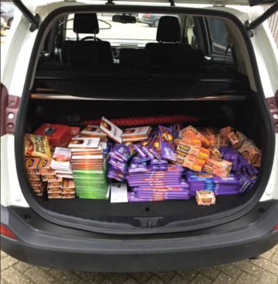 Honderden gestolen chocoladerepen naar voedselbank in Raalte