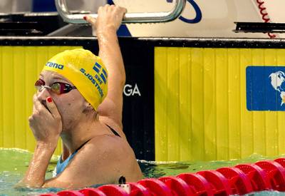 Sjöström naar wereldrecord op 200 meter vrije slag in Eindhoven