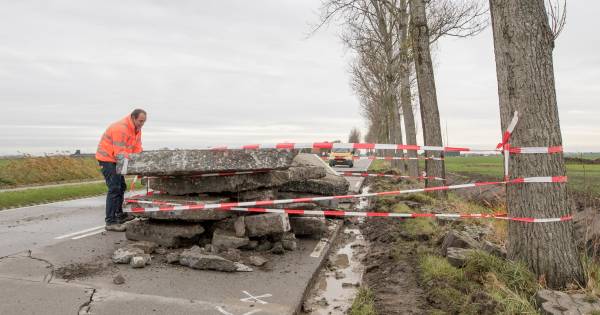 Betonplaten bij Poortvliet gescheurd door droge zomer