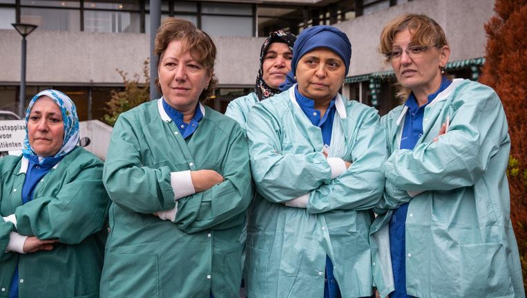 Medewerkers van MC Slotervaart horen donderdag dat het ziekenhuis definitief failliet is verklaard. Beeld Dingena Mol