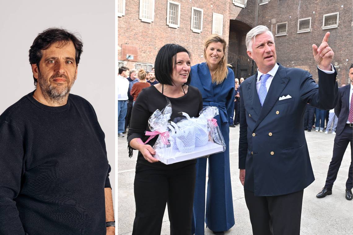 Verlinden stond te pronken aan de zijde van de koning, zoals een pyromaan staat te glunderen naast een brandweerman