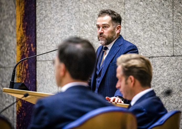 VVD-fractievoorzitter Klaas Dijkhoff in de Tweede Kamer.