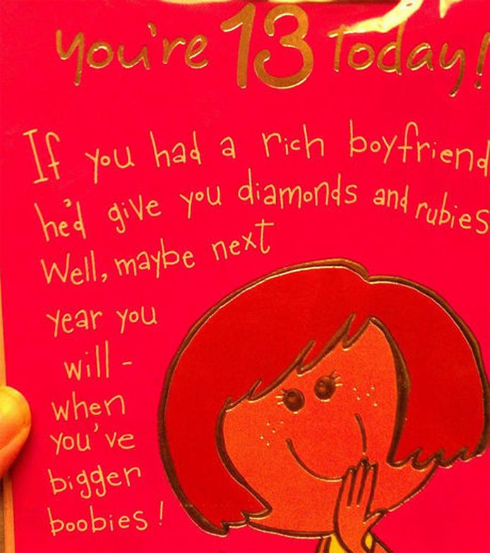 Une Carte D Anniversaire Pour Fille De 13 Ans Qui Fait L Eloge Des