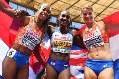 Schippers en Samuel vieren samen zilver en brons op de 200 meter