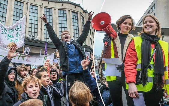 Jonge klimaatactivisten Anuna De Wever en Kyra Gantois willen heel België op straat: “Bosbrossers, betoog in je eigen stad”