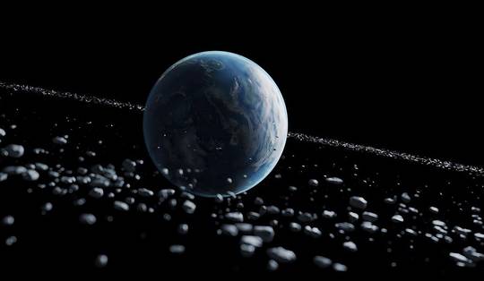 De aarde had vroeger een ring, net als Saturnus
