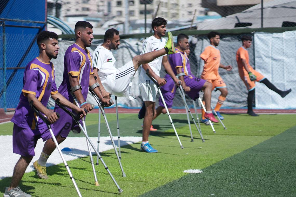 Het amputatievoetbalteam van Gaza droomt van internationale toernooien