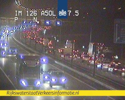 Files op A50 door ongeval, weg weer vrij