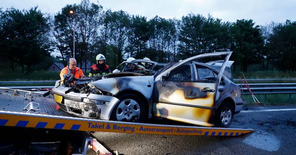 A73 in alle vroegte even volledig afgesloten vanwege autobrand