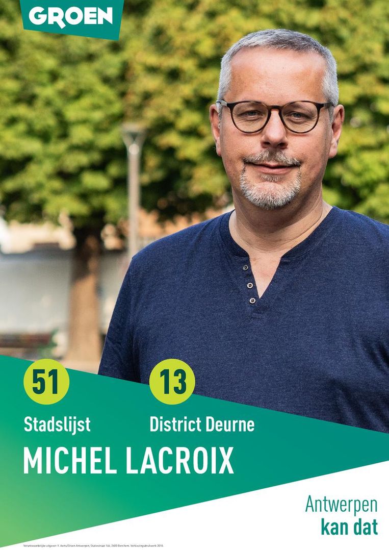 Dove kandidaat Michel Lacroix (Groen) strijdt voor ...