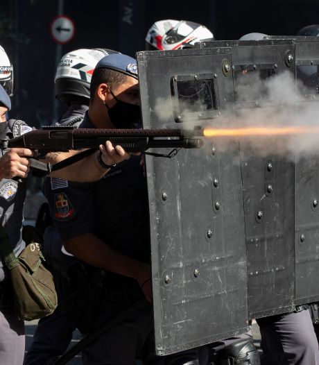 Traangas en rubberkogels bij protesten tegen Braziliaanse president

