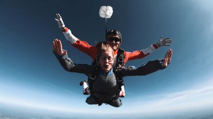 Durft Inge De Vogelaere uit een vliegtuig te springen?