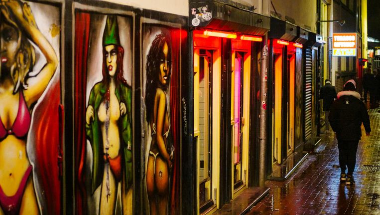 De helft van de Amsterdammers stelt dat prostituees hun werk niet vrijwillig doen. Slechts 15 procent denkt van wel, de rest weet het niet goed Beeld Marc Driessen