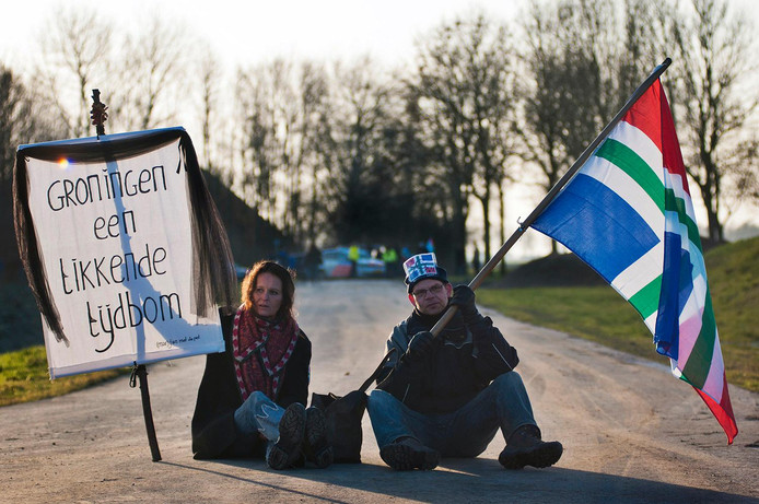 Protest tegen de gaswinning