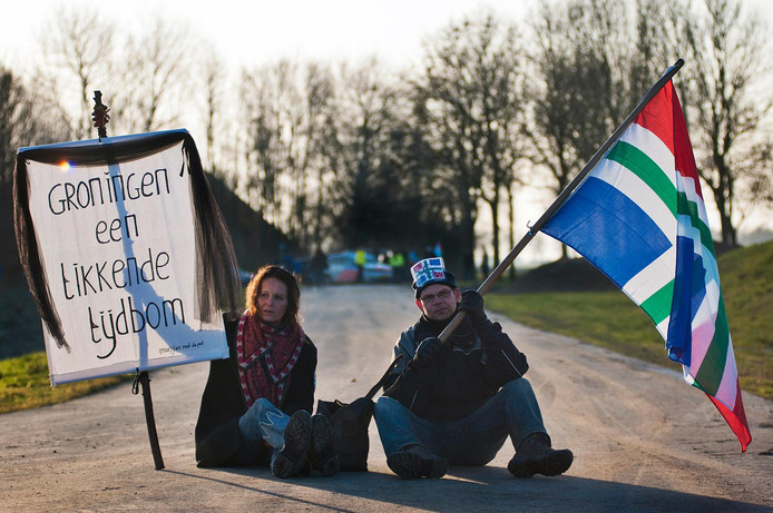 Protest tegen de gaswinning