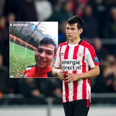 Hirving Lozano vergaapt zich aan sneeuwval