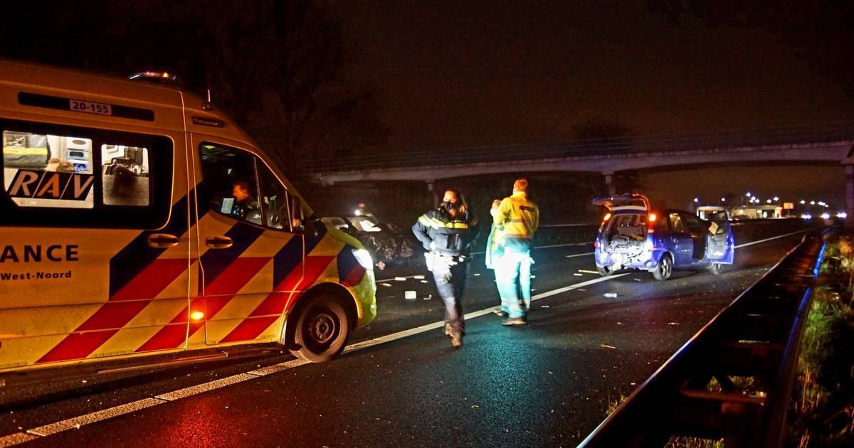 Ravage door ongeluk op A59 bij Sprang-Capelle.